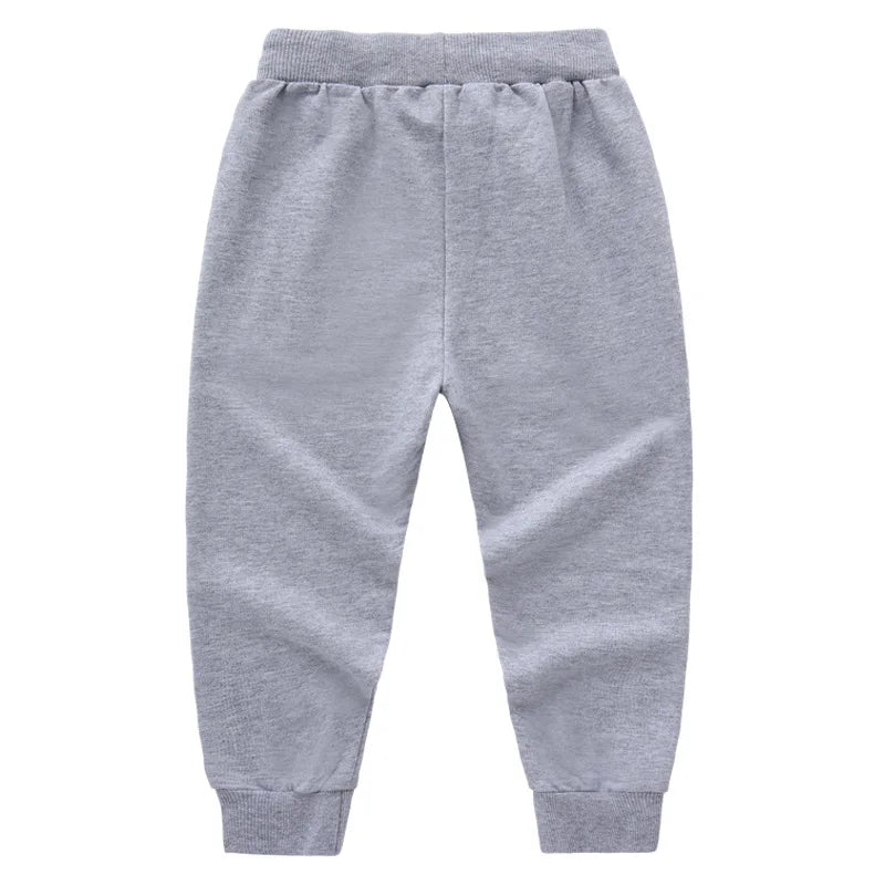 Retail Sale Children's Pants For 2-10 Year Solid Boy Girl Casual Sport Pants Jogging Enfant Garcon Kids Trousers Black Gray Blue