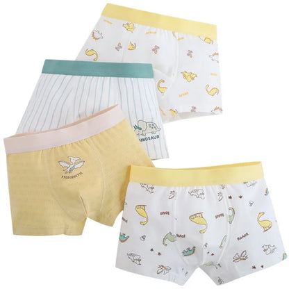 Summer Kids Thin Mesh Breathable Panties for Boys Cotton Soft Antibacterial Knicker Cute Print Underwear 3+y Young Child Clothes