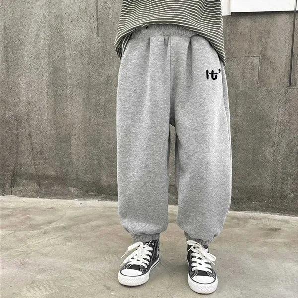 Autumn Children Boy Jogger Pant Cotton Letter Elastic Waist Infant Baby Boys Sports Pant Loose Soft Casual Toddler Boy Sweatpant