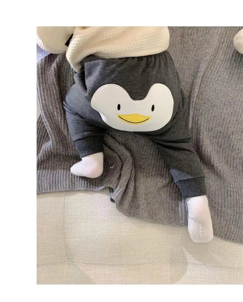 Baby Pants Spring Autumn Cute Cartoon Harem Pants Boys Girls Loose Casual Pants Infant Fashionable Versatile Pants