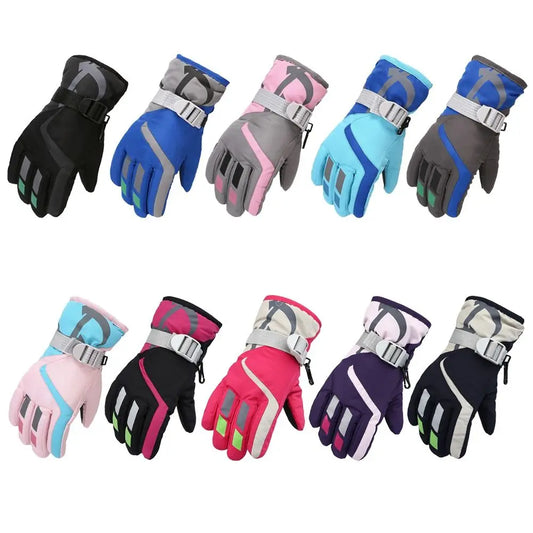 Boy Girls Ski Snowboard Windproof Gloves Children Kids Winter Snow Warm Gloves Waterproof Thicken Keep Warm Winter Must