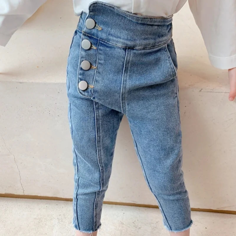 Spring New Arrival Girls Fashion Denim Pants Kids Jeans Trousers  Kids Jeans Girls