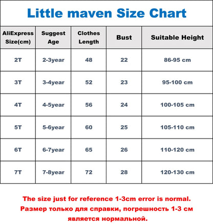 Little maven 2024 Baby Girls Lovely Unicorn Dress Pretty Children Wear Casual Clothes New Fashion Vestidos for Kids 2-7 year