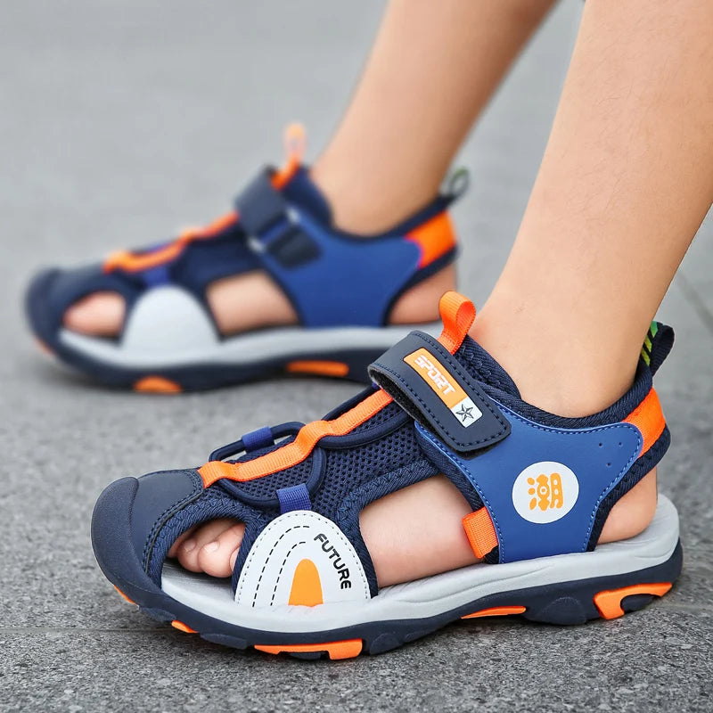 Fashion Kids Sandals Breathable Boys Non Slip Beach Sandals Outdoor Summer Children's Girl Closed Toe Sandals