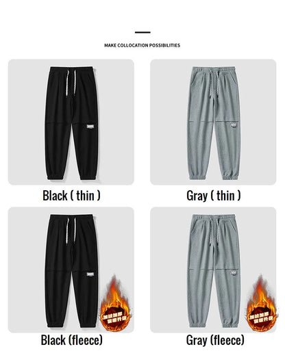 2024 New in Big Size Men's Winter Pant Stretch Fleece Warm Sweatpants Men Sport Jogger Waffle Trouser Large Plus 9XL 10XL Autumn