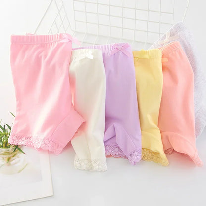 Summer Girls' Safety Anti-glare Cute and Sweet Boxer Briefs Colorful High-quality Cotton