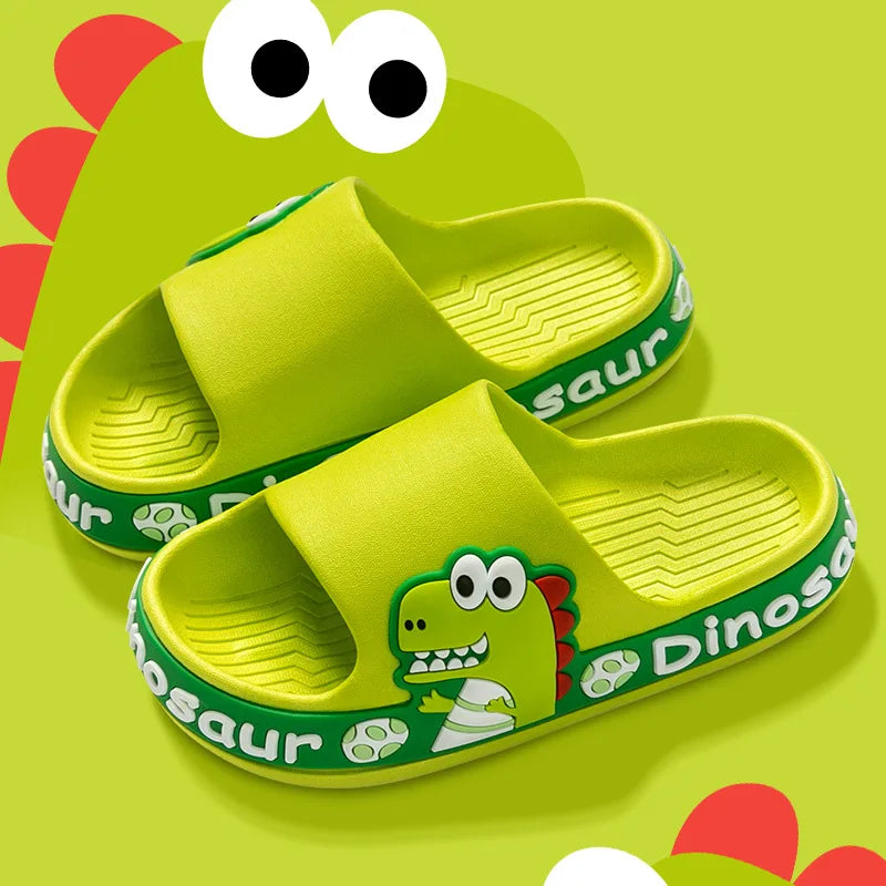 New Summer Children's Slippers Boys Home Bath Non-slip Girls Cartoon Slippers Comfortable Eva Soft Sole Indoor Outdoor Sandals