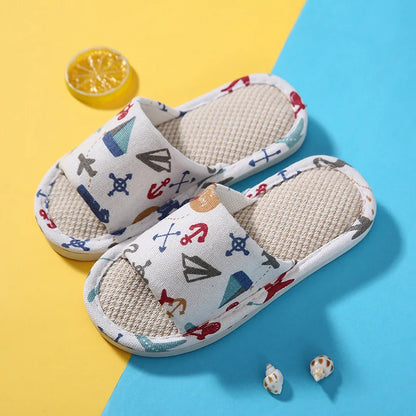 Kids Home Slippers Indoor Floor Soft Children Summer Slipper Lightweight Boy Girl Bedroom Shoes Open Toe Flip Flops