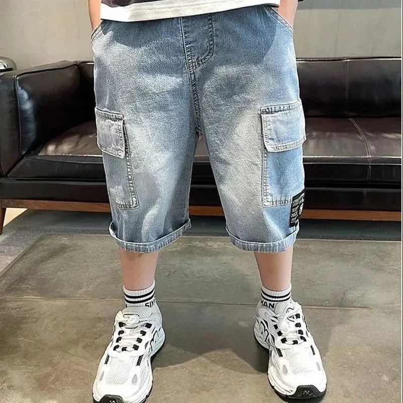 Boys Denim Shorts 2024New Children Boy Summer Pants  Kids Jeans