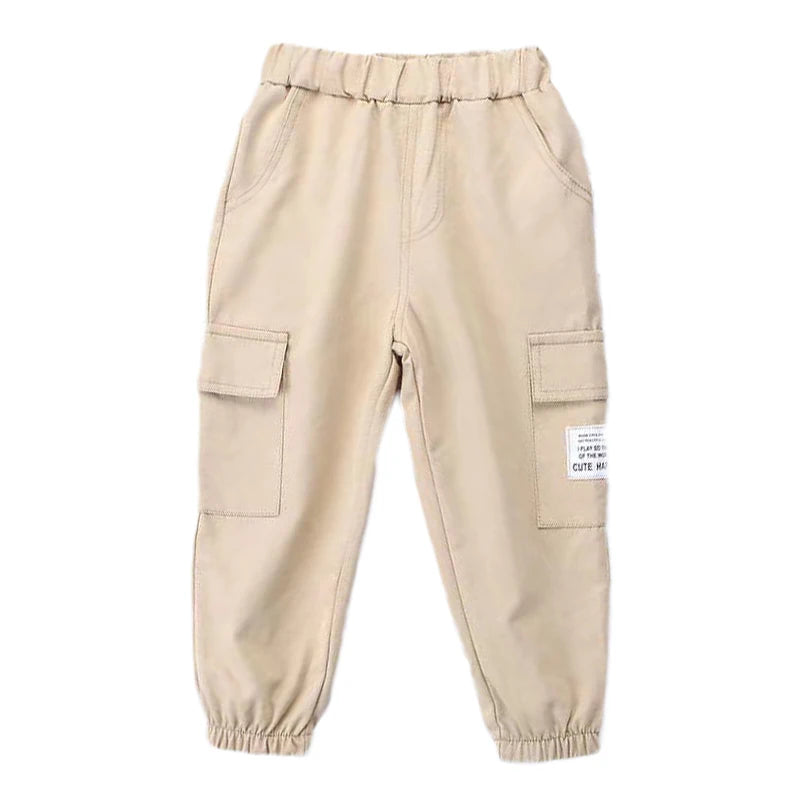 New Cotton Cargo Pants For 2-6 Years Old Solid Boys Casual Sport Pants Enfant Garcon Kids Children Trousers