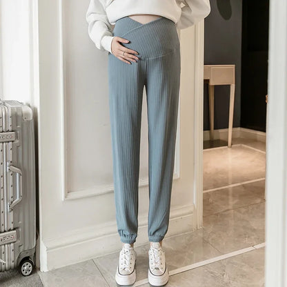 2023 Sports Casual Cotton Maternity Pants Spring Autumn Thin Belly Pants Clothes for Pregnant Women Preganncy Trousers Clothing