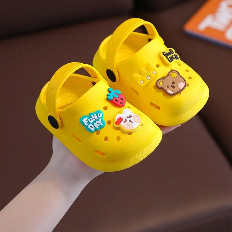 Flip Flops for Children Toddler Slippers Kids Summer Beach Shoes Girls Cartoon Home Slippers Boy Infant Sandals Slides Baby 1-8Y