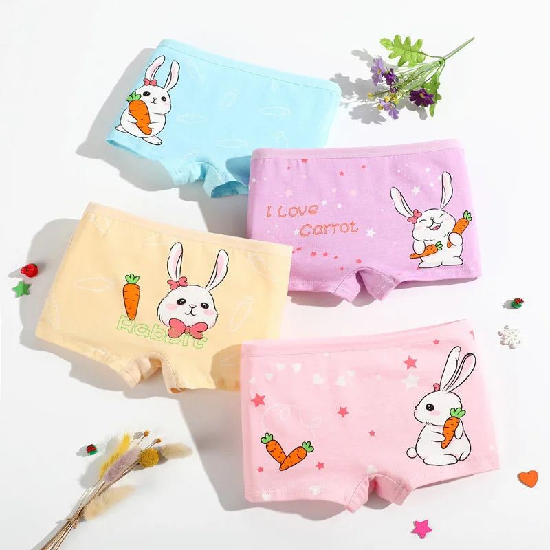 12pcs/lot Cotton Baby Girls Panties Soft Cute Cartoon Underwear for Girls Kids Boxer Panties Breathable Teen Children's Briefs