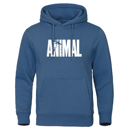 Men's Hoodies ANIMAL Print Sportswear Sweatshirts 2023 Autumn Winter Cotton Top Fashion Quality Male Clothing Casual Pullover