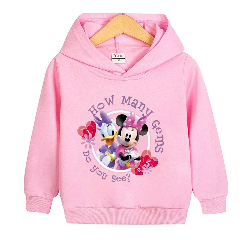 Kids Clothes Boys Girls Minnie Mickey Sweatshirts Baby Boys Girls Pullover Hoodies Clothes Cartoon Hoody Infant Spring Clothes