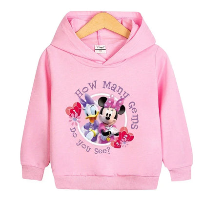 Kids Clothes Boys Girls Minnie Mickey Sweatshirts Baby Boys Girls Pullover Hoodies Clothes Cartoon Hoody Infant Spring Clothes