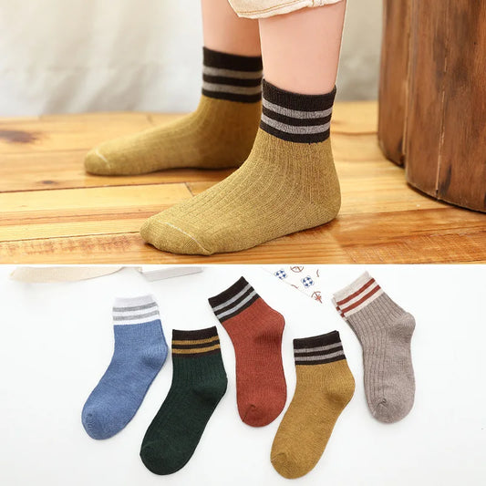 5 Pairs Per Lot Kids Socks Autumn Winter Children Cotton Cartoon Baby Girls Boys Fashion Socks 1 2 3 4 5 6 7 8 9 Years