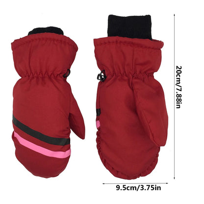 Children Winter Rabbit Gloves Baby Girls Waterproof Windproof Snow Gloves Kids Boy Thick Warm Ski Mitten For 2-6 Years Old