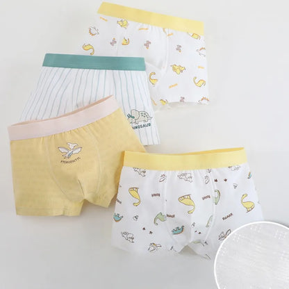 Summer Kids Thin Mesh Breathable Panties for Boys Cotton Soft Antibacterial Knicker Cute Print Underwear 3+y Young Child Clothes