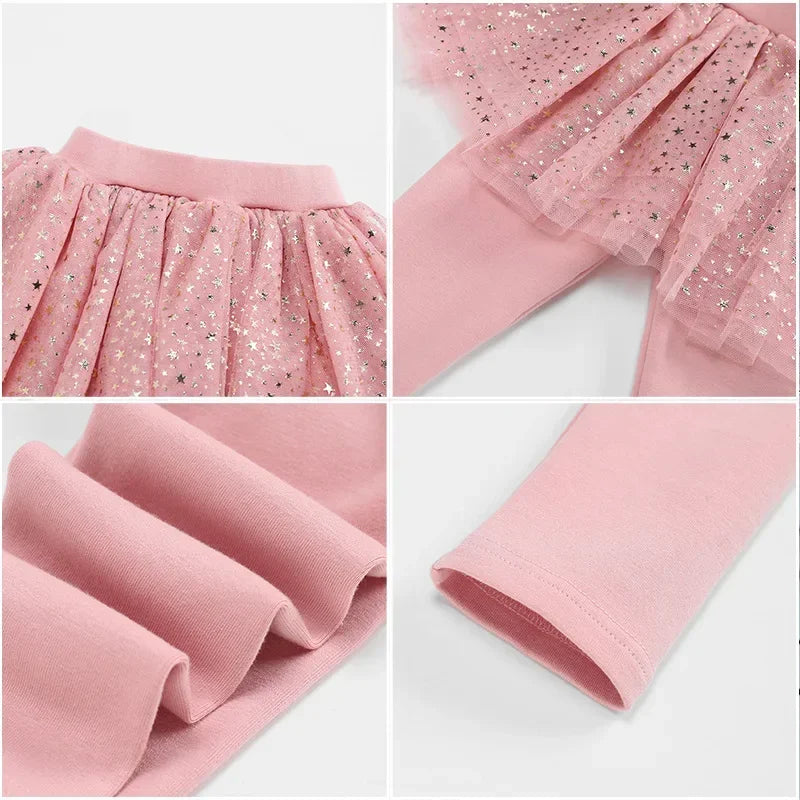 Girls Leggings Kids Leggings Lace Princess Skirt-pants Spring Autumn 2 To 8 Yrs Children's Casual Skinny Legging Clothing