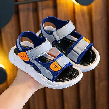 Summer Baby Sandals Solid Color Baby Boy Sandals Soft Sole Anti-slip Boys Girls Sandals Toddler Baby Shoes Beach