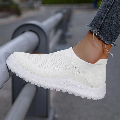 Casual Shoes Women's Sneakers Fashion 2023 New Comfortable Breathable Sneakers Women Slip On Sock Ladies Shoes Ladies Flat Shoes