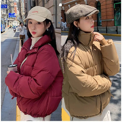 2024 Winter New Style Korean Version Down Coat Women's Petite Fashionable Jacket Bread Cotton-padded Coat Trendy