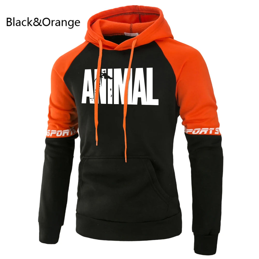 Men's Hoodies ANIMAL Print Sportswear Sweatshirts 2023 Autumn Winter Cotton Top Fashion Quality Male Clothing Casual Pullover