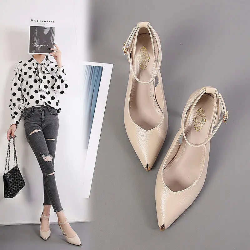 Sexy Pointed Thin High Heels Shoes for Women Autumn Fashion Hollow Bow Pumps Solid Color Birthday Party Shoes Zapato