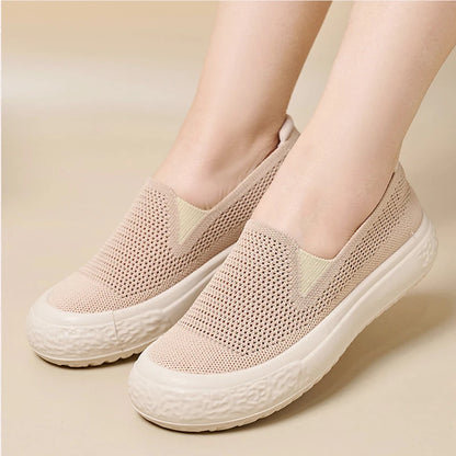 Sneakers Women Casual Shoes Mesh Soft Loafers Bottom Walking Shoes Mom Light Comfortable Footwear Flat Women Shoes 2024