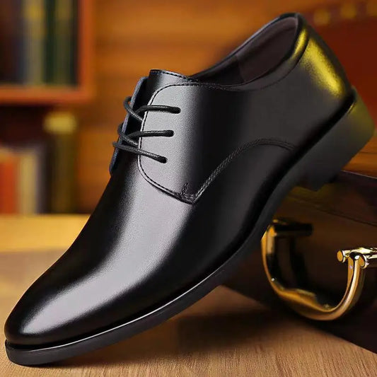 TAFN Leather shoes for men, spring and autumn, British business and leisure formal attire, and elevated youth leather shoes