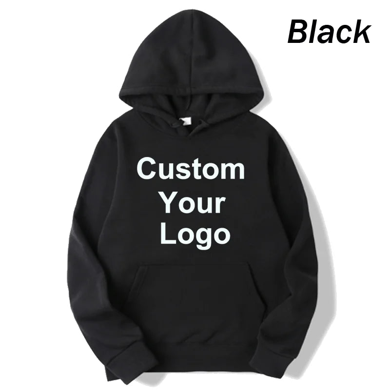 Custom Your Logo Hoodies Men/Women Customize Any Design Style Print Sweatshirt Hooded Autumn Spring Streetwear Hoody Hoodie