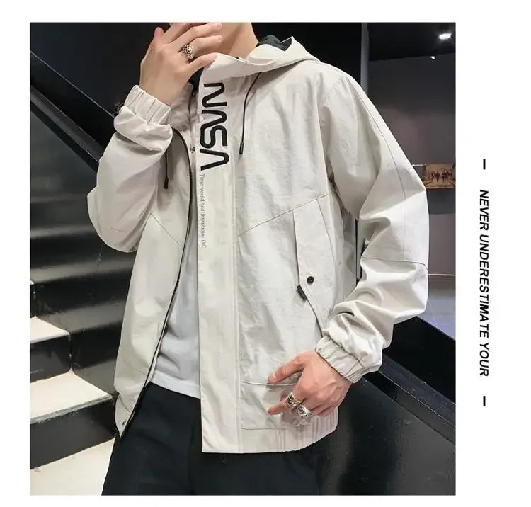 Sport Hooded Jacket for Men Plus Size 6XL 7XL Autumn Winter Fashion Coat Loose Outwear Big Size Men Clothing Chaquetas Hombre