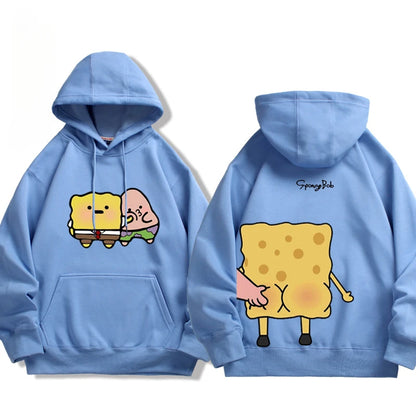 SpongeBob SquarePants and Patrick Star Cartoon Anime periphery Father son hoodie in Spring and Autumn Parent Child Hoodie