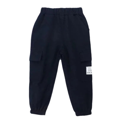 New Cotton Cargo Pants For 2-6 Years Old Solid Boys Casual Sport Pants Enfant Garcon Kids Children Trousers