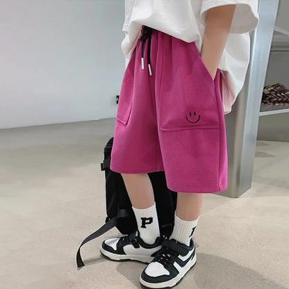 Children Shorts Casual Loose Pants for Kids Candy Color Boys Trousers Teenager Sports Joggers Baby Shool Clothing