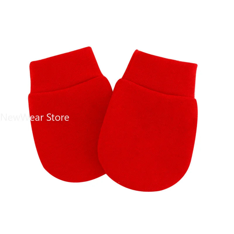 2PCS Baby Anti Scratching Soft Cotton Gloves Newborn Protection Face Scratch Anti-Grab Mittens Kids Infant Handguard Supplies