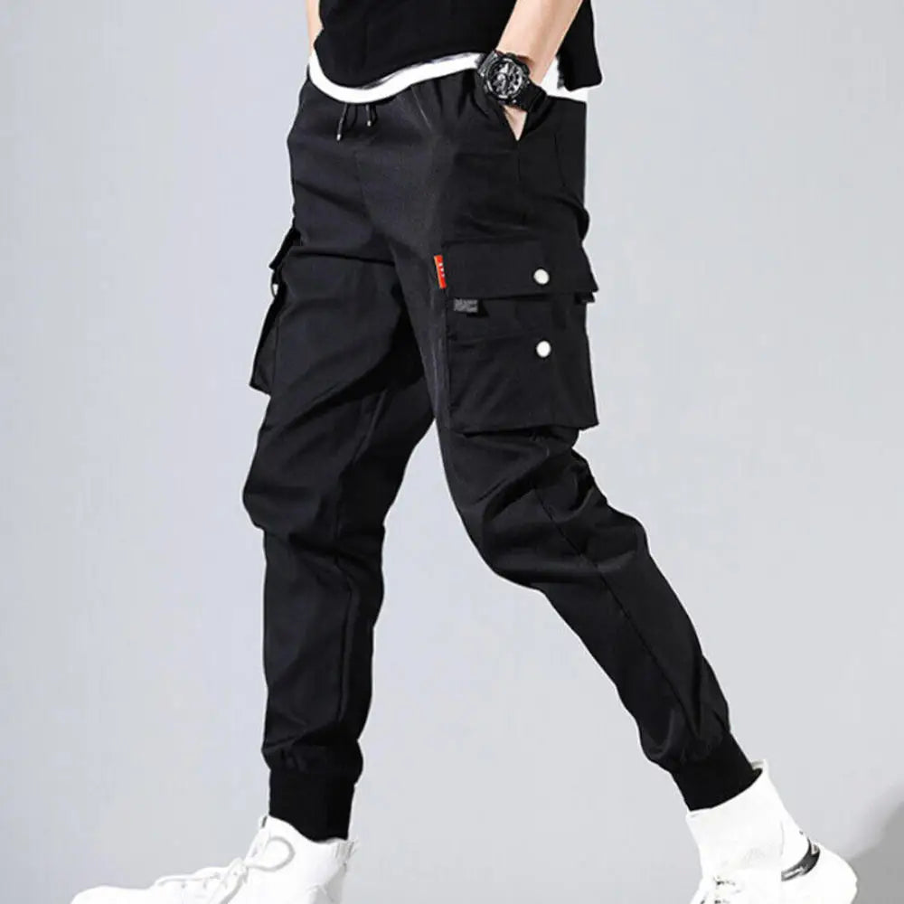 ﻿ Men Cargo Tactical Pants Work Combat Multi-pockets Casual Training Trousers Joggers Hiking Mens Large Size Loose Sports Pants