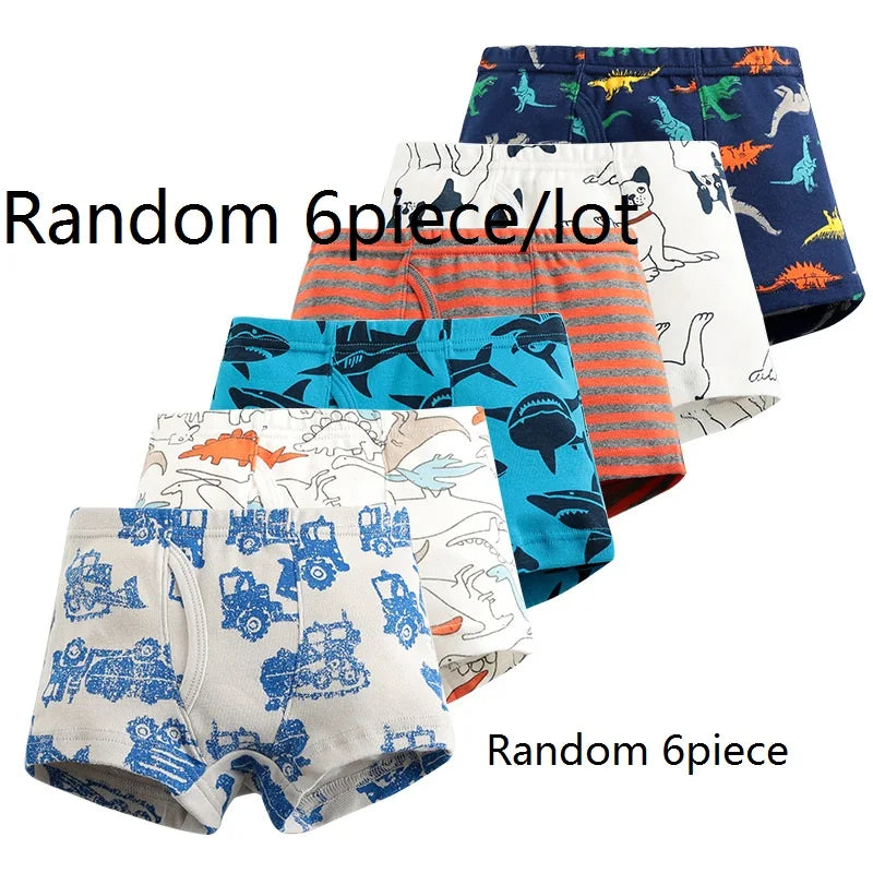 Sale New High Quality Boys Boxer Shorts Panties Kids children dinosaur car underwear 2-10years Old 3pcs/lot students