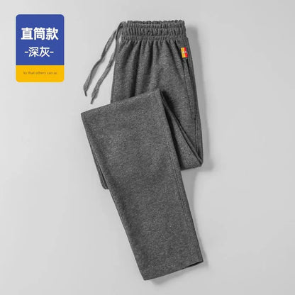 Men's Pants Winter New Casual Fleece Sweatpants Soft Drawstring Fleece Trousers Cotton Fashion Loose Fleece Running Pants