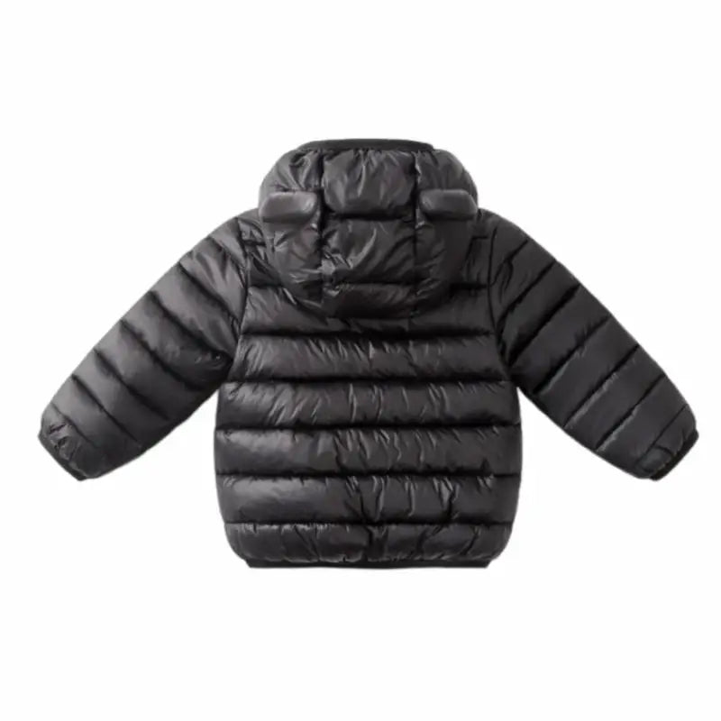 Baby Girl Hooded Down Jackets Warm Outerwear For Boys 1-6 Years Children Baby Coat Winter Solid Color Lightweight Clothes