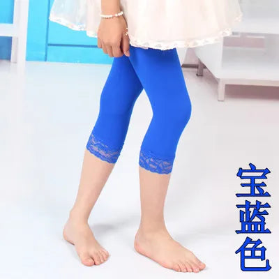 Spring Summer Baby Girls Lace Fungus Leggings Candy Black White Velvet Children Stockings Knee High Long Pants for Kids Clothing