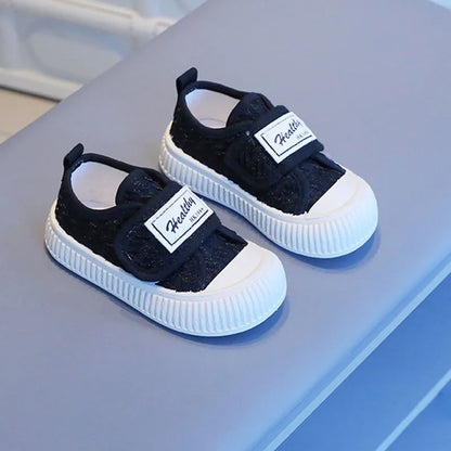 Children's Fashion Trend Canvas Shoes Spring Autumn New Kid Trend Thick Sole Casual All-match Sports Students School Sneakers