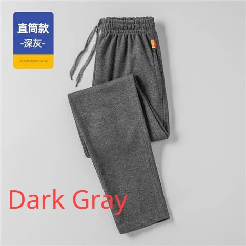 Men's Pants Winter New Casual Fleece Sweatpants Soft Drawstring Fleece Trousers Cotton Fashion Loose Fleece Running Pants