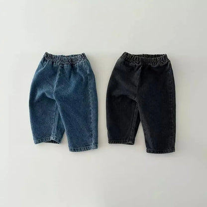 MILANCEL 2024 Spring Kids Trousers Korean Style Girls Jeans Skinny Base Denim Trousers