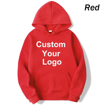 Custom Your Logo Hoodies Men/Women Customize Any Design Style Print Sweatshirt Hooded Autumn Spring Streetwear Hoody Hoodie