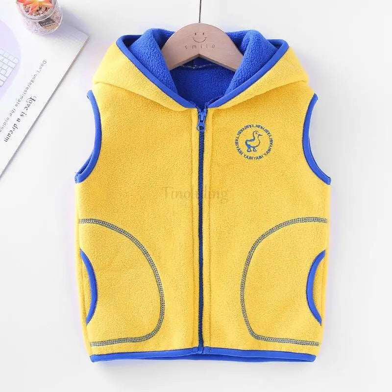 Brand Windproof Hooded Zip Full Fleece Child Coat Thicken Double Fleece Boys Jackets Kids Outfits Children Outerwear 2-14 Years