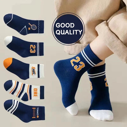 5Pairs 1-16Years Terry Socks for Children 23 Series Soft Breathable Thickened Fabric High Elasticity Wholesale to Resell Socks