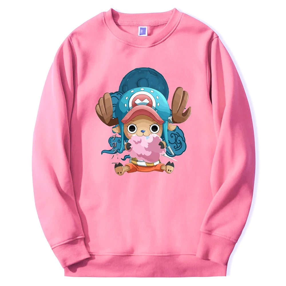 Kawaii Mangas Sweatshirt Cute Tony Chopper Nika Men Women Hot Anime Graphic Hoodie For Adult Fashion Oversize Sudaderas Pullover