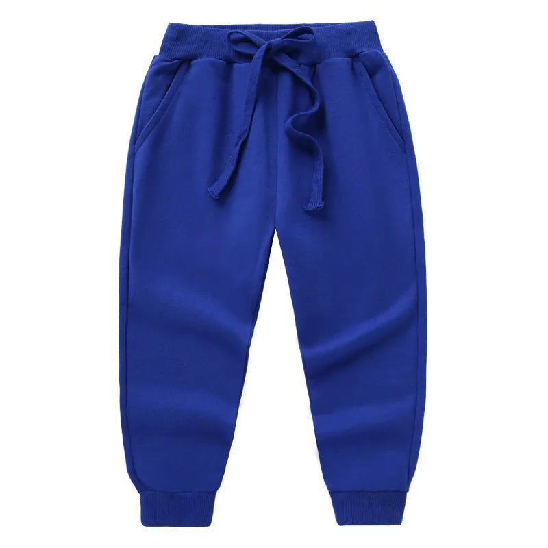 Retail Sale Children's Pants For 2-10 Year Solid Boy Girl Casual Sport Pants Jogging Enfant Garcon Kids Trousers Black Gray Blue